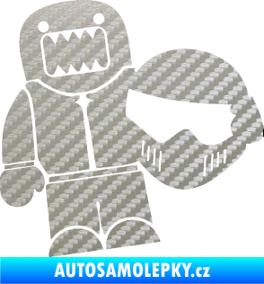 Samolepka Domo 014 pravá Stig 3D karbon stříbrný