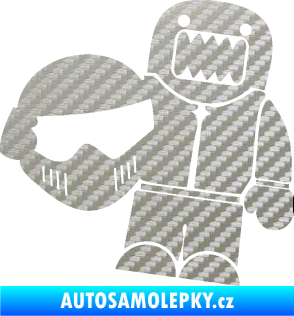 Samolepka Domo 014 levá Stig 3D karbon stříbrný