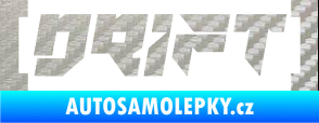 Samolepka Drift 006 nápis 3D karbon stříbrný