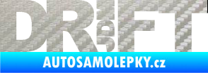 Samolepka Drift 008  nápis JDM 3D karbon stříbrný
