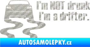 Samolepka Drifter 002 3D karbon stříbrný