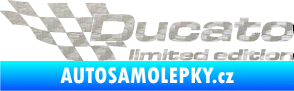 Samolepka Ducato limited edition levá 3D karbon stříbrný
