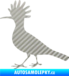 Samolepka Dudek 001 levá 3D karbon stříbrný