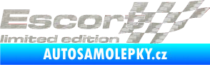 Samolepka Escort limited edition pravá 3D karbon stříbrný
