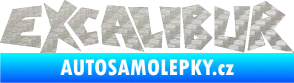 Samolepka Excalibur 3D karbon stříbrný
