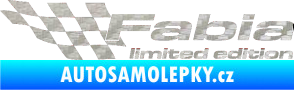 Samolepka Fabia limited edition levá 3D karbon stříbrný