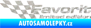 Samolepka Favorit limited edition levá 3D karbon stříbrný