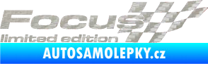 Samolepka Focus limited edition pravá 3D karbon stříbrný