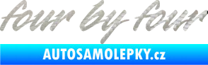 Samolepka Four by four 3D karbon stříbrný