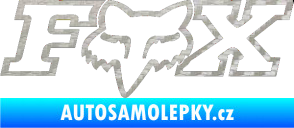 Samolepka Fox 001 3D karbon stříbrný