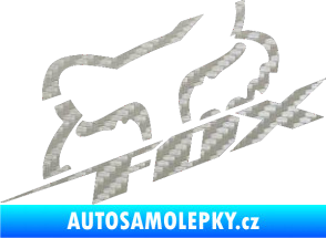 Samolepka Fox 006 3D karbon stříbrný
