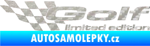 Samolepka Golf limited edition levá 3D karbon stříbrný