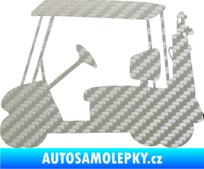 Samolepka Golfista 012 levá 3D karbon stříbrný