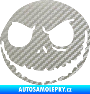 Samolepka Halloween 011 levá 3D karbon stříbrný
