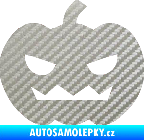 Samolepka Halloween 013 levá 3D karbon stříbrný