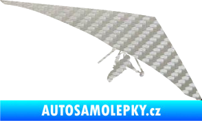 Samolepka Hang Glider 001 pravá rogalo 3D karbon stříbrný
