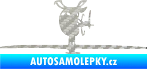 Samolepka Helikoptéra model 001 levá 3D karbon stříbrný
