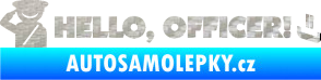Samolepka Hello, Officer! 3D karbon stříbrný