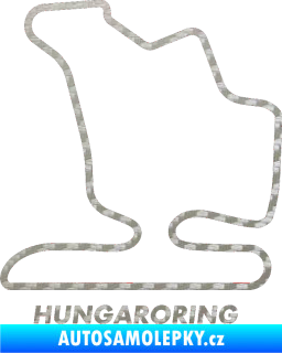Samolepka Okruh Hungaroring 3D karbon stříbrný