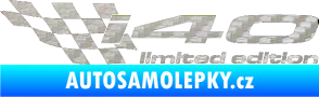 Samolepka i40 limited edition levá 3D karbon stříbrný