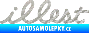 Samolepka Illest 001 3D karbon stříbrný