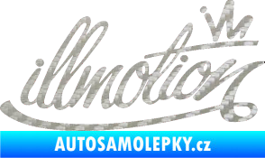 Samolepka Illmotion 3D karbon stříbrný