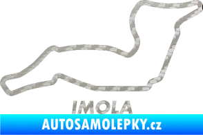 Samolepka Okruh Imola 3D karbon stříbrný