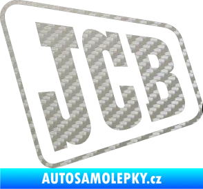 Samolepka JCB - jedna barva 3D karbon stříbrný