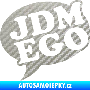 Samolepka JDM Ego 3D karbon stříbrný