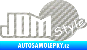 Samolepka JDM Style 3D karbon stříbrný