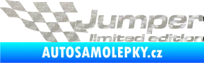 Samolepka Jumper limited edition levá 3D karbon stříbrný