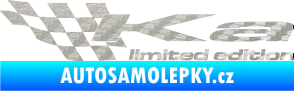 Samolepka Ka limited edition levá 3D karbon stříbrný