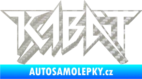 Samolepka Kabát 002 3D karbon stříbrný