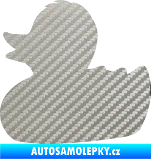 Samolepka Kachnička 001 levá 3D karbon stříbrný