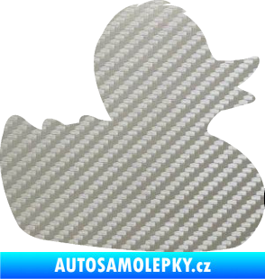 Samolepka Kachnička 001 pravá 3D karbon stříbrný