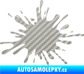 Samolepka Kaňka 002 levá 3D karbon stříbrný