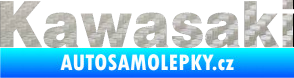 Samolepka Kawasaki 3D karbon stříbrný