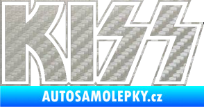 Samolepka KISS 3D karbon stříbrný