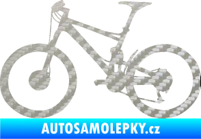 Samolepka Kolo 001 levá - (horské kolo) 3D karbon stříbrný