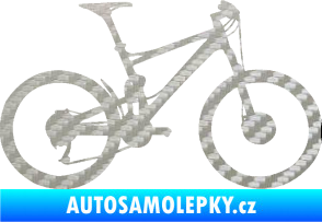 Samolepka Kolo 001 pravá - (horské kolo) 3D karbon stříbrný