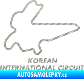 Samolepka Okruh Korean International Circuit 3D karbon stříbrný