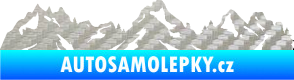 Samolepka Krajina hory 034 levá 3D karbon stříbrný