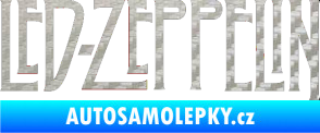 Samolepka Led Zeppelin 3D karbon stříbrný