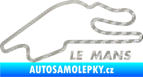 Samolepka Okruh Le Mans 3D karbon stříbrný