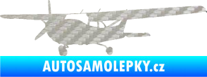 Samolepka Letadlo 014 levá 3D karbon stříbrný
