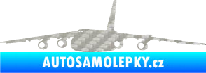 Samolepka Letadlo 015 levá 3D karbon stříbrný
