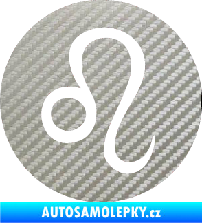 Samolepka Lev zvěrokruh 001 - horoskop 3D karbon stříbrný