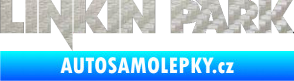 Samolepka Linkin Park 002 3D karbon stříbrný