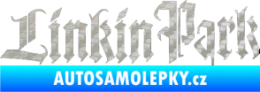 Samolepka Linkin Park 004 3D karbon stříbrný