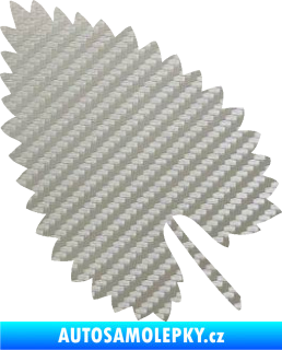 Samolepka List 001 levá 3D karbon stříbrný